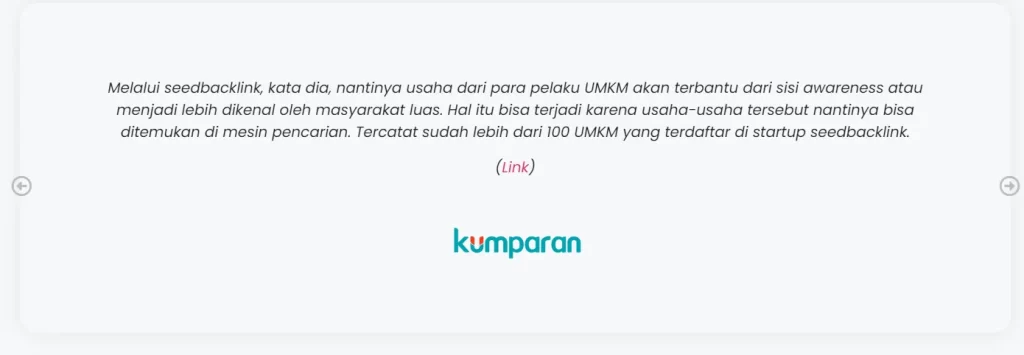 testimoni seedbacklink